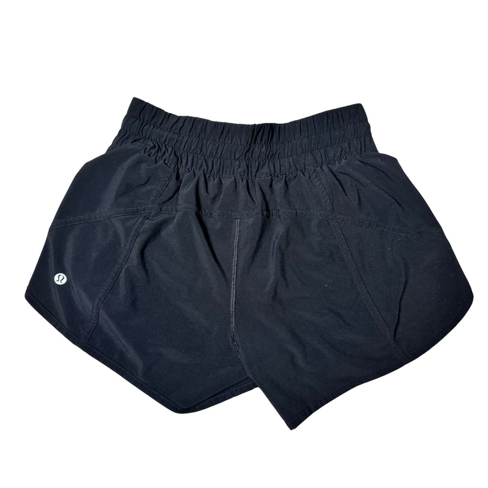 Lululemon Tracker Shorts Black Size 6 Activewear Athleisure Fitness - Picture 3 of 6